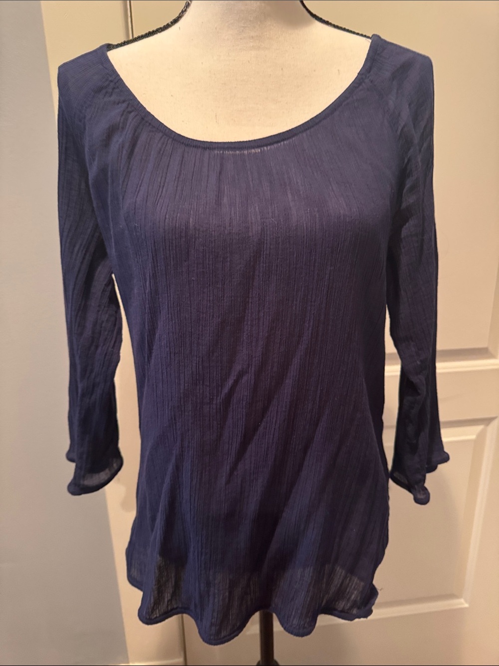Old Navy Navy Scoop Neck Long Sleeve Tunic